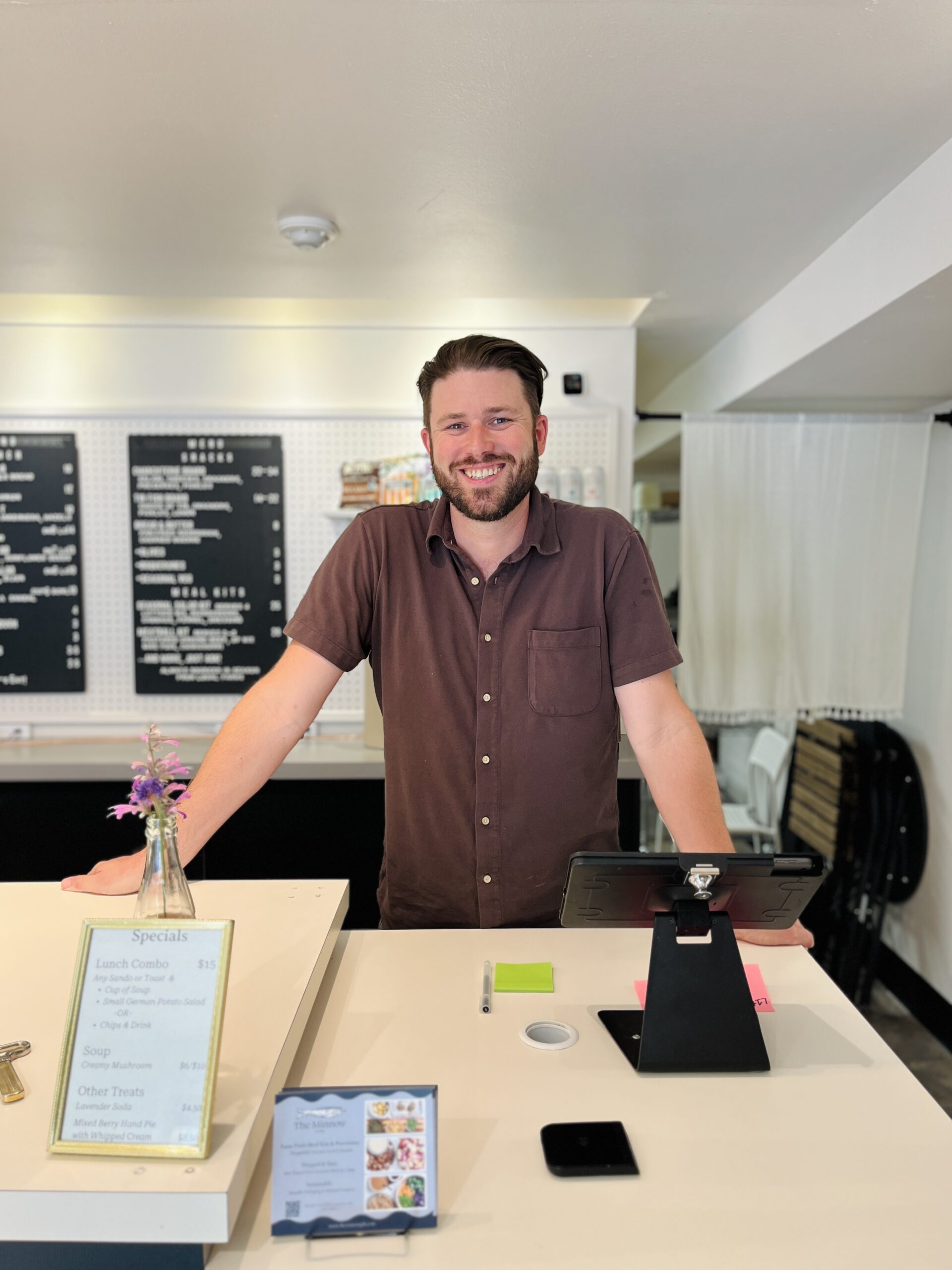 The Minnow founder, Darren Yondorf, greets customers at his NW Portland storefront.  